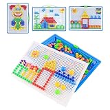 EclipseGuard Mosaik Steckspiel Set, Steckspielzeug Mosaik Steckspiel Pädagogisches Kinderspielzeug, Steckmosaik mit 296 Steckperlen, Jungen Mädchen ab 2 Jahre Geburtstagsgeschenk