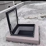 Elitix Dachfenster Unterirdisches Notausgangsfenster zur Entlüftung, Schiebedach, Ersatzoberlicht mit Stützstangen, Decksicht-Oberlicht, Tageslichttür(60x50cm)