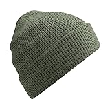 Beechfield B52N Organic Cotton Waffle Beanie - Olive Green