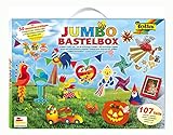 folia 50915/1 - Jumbo Bastelkoffer mit 107 Teilen, riesige Auswahl an Bastelmaterialien für Kinder und Erwachsene