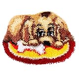 Knüpfteppich Hund Kreuzstich Stickerei Diy Set Für Kinder Und Erwachsene 50x36cm