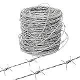 Stacheldrahtrolle 10m x 1,7mm feuerverzinkt – robuster verzinkter Stacheldraht für Weidezaun, Gartenzaun und Grundstücksabgrenzung, wetterfest, rostfrei, langlebiger Drahtzaun für Außenbereich