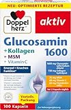 Doppelherz Glucosamin 1600 mit Kollagen und MSM - Vitamin C als Beitrag zur normalen Kollagenbildung für eine normale Knorpelfunktion - 100 Kapseln