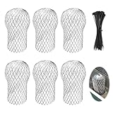 TYBYBB Dachrinnen Laubschutz 6 Stück Regenrinnen Laubschutz, Dachrinnenschutz, Fallrohrschutz Aluminium Rinnensieb, Laubschutz Dachrinne, Dachrinnensieb für Fallrohre mit 3–15 cm Durchmesser