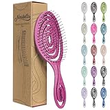 Ninabella Haarbürste ohne Ziepen - Bürste für Damen und Herren - Detangler Bürste auch für Locken & Lange Haare - Entwirrbürste Haarbürsten - Pink