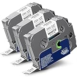 Labelwell kompatibel TZe-231 TZe231 für Brother TZc-231 TZ-231 Tze 12mm 0.47 Laminated White Tze Schriftband für P-Touch PT-H100R PT-H105 PT-H100LB PT-H110 H107B PT-D400 PT-D210 PT-E100 D600VP 1000