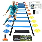 YGORTECH Fussball Trainingszubehör Kinder Koordinationsleiter Trainingsleiter (Blue)