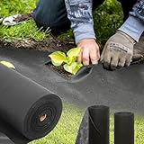Toolerando Unkrautvlies, 48 m², 50 g/m² Gartenvlies Unkrautfolie Wasserdurchlässig Reißfest UV-beständig,30 x 1,6 m