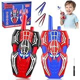 Joellfuner Walkie Talkie Kinder, Spider Spielzeug Geschenk Walkie Talkies für Kinder ab 3 4 5 6 7 8 9 10 Jahre Junge, 2 Funkgeräte zu 300 m Reichweite Kinderspielzeug Walki Talki Outdoor Spiele
