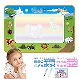 Wassermalmatte,Aqua Wasser Doodle Matte - Staubfreie 80x60cm Zeichen-Kritzelmatte, großes Lernspielzeug, Geburtstags- und Weihnachtsgeschenke für Kinder