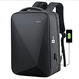 Diebstahlsicherer Laptop-Rucksack, 40,6 cm (16 Zoll), Business-Reise, Laptop-Rucksack mit USB-Ladeanschluss und eingebautem Schloss, schlank, wasserdicht, für Schule, Schule, Tagesrucksack für Jungen