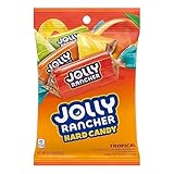 Jolly Rancher Hard Candy Tropical – 184 g – Amerikanische Süßigkeiten aus den USA – Exotische Fruchtbonbons – Inkl. Naschwerk® Sticker