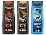 Balea MEN Duschgel 3er Set, Probierset Männer Shampoo Deep Sensation 4in1, Ice Feeling 4in1, Golden Intense 4in1, Geschenkset 3x300ml
