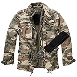 Spaß Kostet Armee Feldjacke Winterjacke mit rausnehmbaren Futter zur Frühlingsjacke M65 Army Tarnjacke Größe S - 7XL