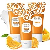 Natürliches Orange Peeling Gel, Orange Gesicht Reinigung für das Gesicht, Orange Brightening Exfoliating Peeling Gel, Face and Body Exfoliating ScrubGel für Damen für alle Gesicht (3PC, 50g)