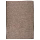 AJJHUUKI Decor-Rugs-Outdoor Flachgewebe-Teppich, 140 x 200 cm, Braun