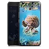 DeinDesign Hard Case kompatibel mit HTC U11 Schutzhülle schwarz Smartphone Backcover Tiere Meer Schildkröte