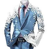 Modischer Herren für festliche Anlässe mit elegantem Design Druckmuster ideal für Partys gesellschaftliche Zusammenkünfte (Light Blue, XXL)