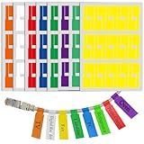 Selbstklebende Kabeletiketten, Kabel Beschriftung Beschriften Kabelaufkleber Wasserdichte Kabelkennzeichnung Sortiert 8 Farben 8 Blatt Labels Haltbar Kabel Aufkleber 240Pcs