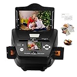 Filmdia-Fotoscanner mit 2,4-Zoll-LCD-Bildschirm Hochauflösendes 16-Megapixel-Negativ Konvertieren von Farb- und Schwarzweiß-35-mm-/135-Dias und Negativen von Filmen, Fotos, Visitenkarten in digitale B