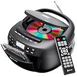KLIM CD Player mit Kassette, Kassettenspieler, Kassettenrekorder, Radio mit CD und Kassette, CD Player mit Radio & USB, Bluetooth CD-Player, AM/FM Radio, Netz- und Batteriebetrieb