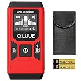 QLUUE Leitungssucher Ortungsgerät 5 in 1 Multifunktionaler Bolzendetektor mit LCD-Display und akustischem Alarm zum Auffinden von Stromleitungen, Holzbalken, Metallrohren usw