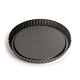 Original Kaiser Classic Obstbodenform 30 cm, Tortenbodenform, Tortenboden Backform antihaftbeschichtet, Obstkuchenform mit Wellenrand, gleichmäßige Bräunung, Schwarz
