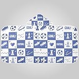 Kinder Strandtücher Schuhe Fußball blau weiß kariert Druck Kapuzenhandtücher für Jungen weich (Benutzer) toallas para ninas