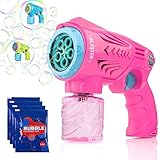 Blubbel Seifenblasenpistole, Seifenblasenmaschine, 150ml Tank Seifenblasenflüssigkeit, Automatische Seifenblasen Pistole, Blasen Kanone, Luftblasen Bazooka Bubble Gun, Geschenke für Kinder, Hochzeit