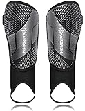 Schienbeinschoner Kinder Fussball Zertifizierte Airsfish Schienbeinschoner für Fußball mit Knöchelschutz,Verstellbaren Riemen,Fußballausrüstung für Jungen und Mädchen Hochfeste Schienbeinschoner