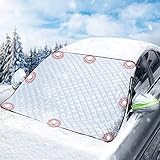 Aoreun Frontscheibenabdeckung Auto, Scheibenabdeckung 8 Magnet Fixierung, Windschutzscheibe Abdeckung Faltbare Abnehmbare, windschutzscheibenabdeckung für gegen Schnee Frost UV-Strahlung - 185*120cm