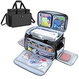 CURMIO Nähmaschinentasche, Tragetasche für Nähmaschinen, Nähmaschine Tasche ist kompatibel mit den meisten Standardnähmaschinen und Zubehör (Leere Tasche), Schwarz