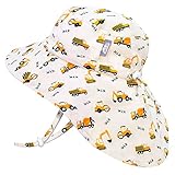 Jan & Jul Atmungsaktiver Kinder Xplorer Sonnenhut für Jungen (Kleine Bagger, 2-5 Jahre)