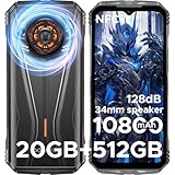 DOOGEE S Punk Pro 10800mAh/33W Outdoor Handy 20GB+512GB/2TB, 128dB Lautsprecher, 6.6'' FHD+ baustellenhandy mit LED Lichteffekt 50MP+16MP/Dual SIM/NFC/OTG