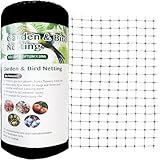 Vocray Vogelschutznetz 4x12M, Engmaschiges Kulturschutznetz, Pflanzennetz für Gemüse wie Tomaten, Gurken, Gemüseschutznetz, vogelnetz für Garten, Netz zum Pflanzenschutz und Vogelschutz (Schwarz)