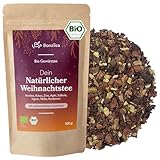 BIO Natürlicher Weihnachtstee lose ohne Aromastoffe mit Rooibos, Kakaoschalen, Zimt und weiteren festlichen Weihnachtszutaten, Wintertee 100g