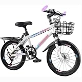 Wmmner Mountainbike 26 Zoll 7 Gänge Kinderfahrrad Höhenverstellbar Maximale Belastung 100 Kg Mit Korb Und In Mehreren Farben Erhältlich Geeignet Für 8-16 Jahre Alte Kinder Jungen Mädchen/H/18 Zoll