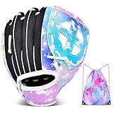 OlyPegic Baseballhandschuh für Kinder - Premium Synthetikleder mit Einlauf-Technologie | Verstärkte PU-Handfläche | Atmungsaktives Mesh-Rücken | Luxus-Plüschfutter | Für Tee Ball & Jugendliga