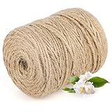 Gartenschnur Jute 3 mm Dick, Juteschnur 100 m Rolle – Bindfaden für Garten und Handwerk, Natürliche Farbe, ideal als Jute Schnur für vielseitige Anwendungen.