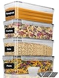 Withosent 3.2L Vorratsdosen Luftdicht Set, 4er Aufbewahrungsbox Küche mit Deckel Kunststoff, Spaghetti Aufbewahrung Pasta Vorratsbehälter für Nudeln, Müsli, Cornflakes