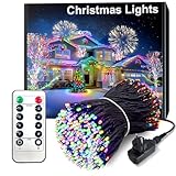 ARKOCHIC 30M Lichterkette außen, 300 Bunt LED Lichterkette Weihnachtsbaum außen innen mit Fernbedienung,8 Modi wasserdicht Weihnachtsbeleuchtung aussen für Garten Balkon Hochzeit