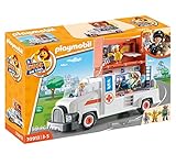 PLAYMOBIL Duck ON Call 70913 Notarzt Truck mit Station, Licht und Sound, Spielzeug für Kinder ab 3 Jahren