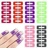 XPEX 60 Stück Nagellack Schablone,Nagel Schablone,Nail Polish Stencil,Wiederverwendbar Nägel Edge Hautbarriere Kit, Nail Art Lackschutz Spitzenschutz, Nagelkunst Grundlegendes Werkzeugzubehör