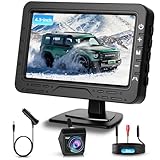 VECHTEL 1080P 12V Drahtlose Rückfahrkamera, 4.3 Zoll IPS Bildschirm Monitor Kit, DIY Richtlinien, Nachtsicht, IP68 Wasserdicht