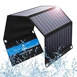 BigBlue 28W Tragbar Solarladegerät mit 3 USB Port (4,8A insgesamt), Wasserdicht Solarpanel, Faltbar, Ideal für Outdoor Aktivitäten, für Wiederaufladen USB-Geräte -iPhone Android GoPro