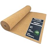 ökologische Trittschalldämmung TRECOR Rollenkork / Trittschallkork - Stärke 2 mm - Dichte: 200 kg/m³ - 10 m² Rolle