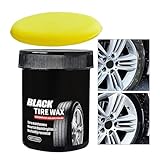 Njidher Felgenpflege für Autoreifen,Fahrzeug-Reinigungsbalsam 150g | Mit & wasserfestem Reifenreiniger + Glanz - Für Gummireifen von LKW, SUV, Motorroller & Außenbereich