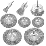 8-Teilig Drahtbürsten Set für gründliche Reinigung 1/4-Zoll-Schaft zur Reinigung von Rost Bohraufsatz- Ideal für Haus, Garten vielseitige Anwendungsmöglichkeiten