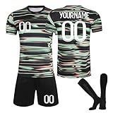 Generisch Personalisiert Fussball Trikot Kinder, Portugal Trikot Set Kinder mit Jersey Shorts Socken, Anpassbarer Name und Nummer Fan-Geschenke