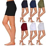 WOXIHUAN Kurze Hose Damen Kurze Yoga Leggings Shorts Sommer Hosen Einfarbige Laufhose Kurz Sporthose Elastische Taille mit Kordelzug Trainingshose Sportshorts Laufshorts für Fitnessstudio Ausbildung